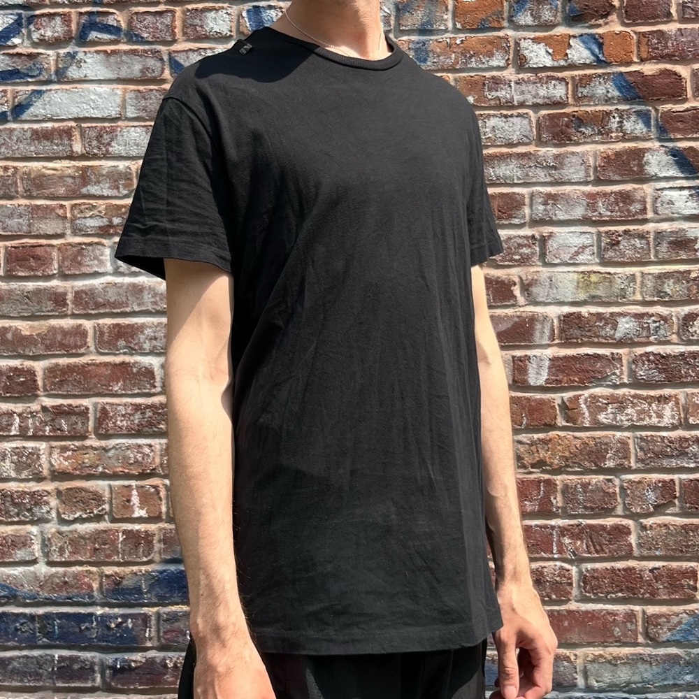 McQ Alexander McQueen Black Zipper T-shirt